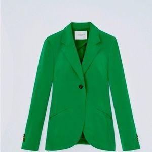 Emerald Green Silk Blazer